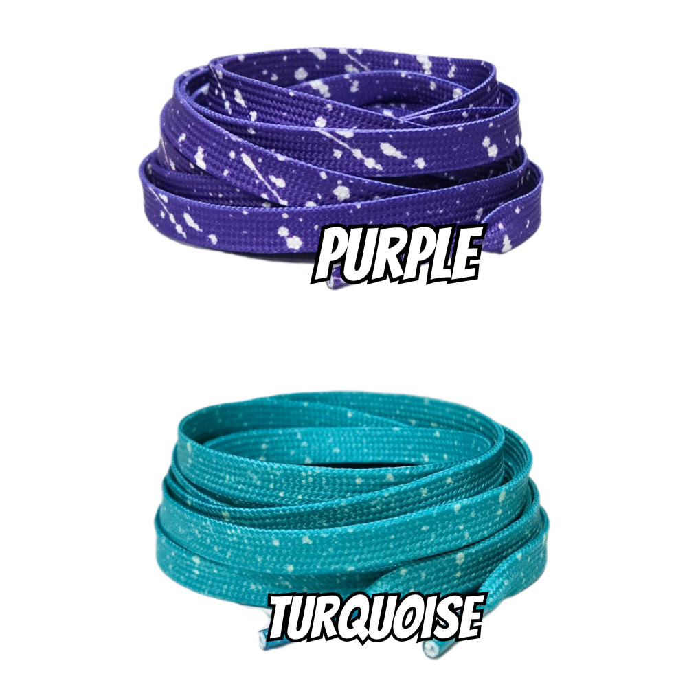 Cement Flat Shoelaces - For Jordan V Grape - Purple - Turquoise - Jade -